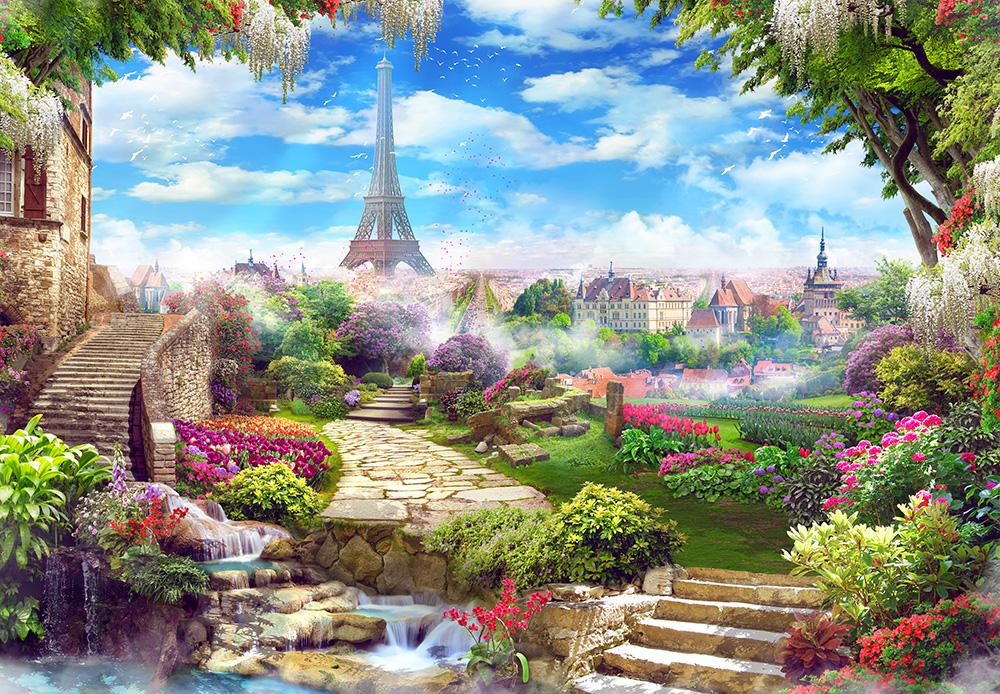 Funbox - Parisian Gardens 1000 Piece Jigsaw Puzzle