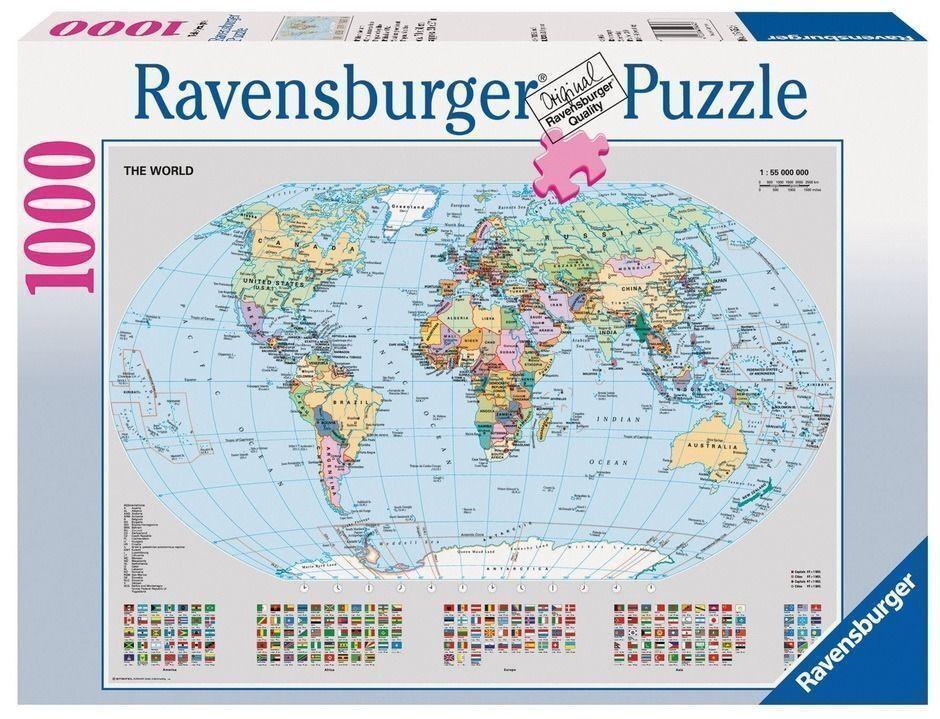 Ravensburger - Political World Map 1000 Piece Puzzle