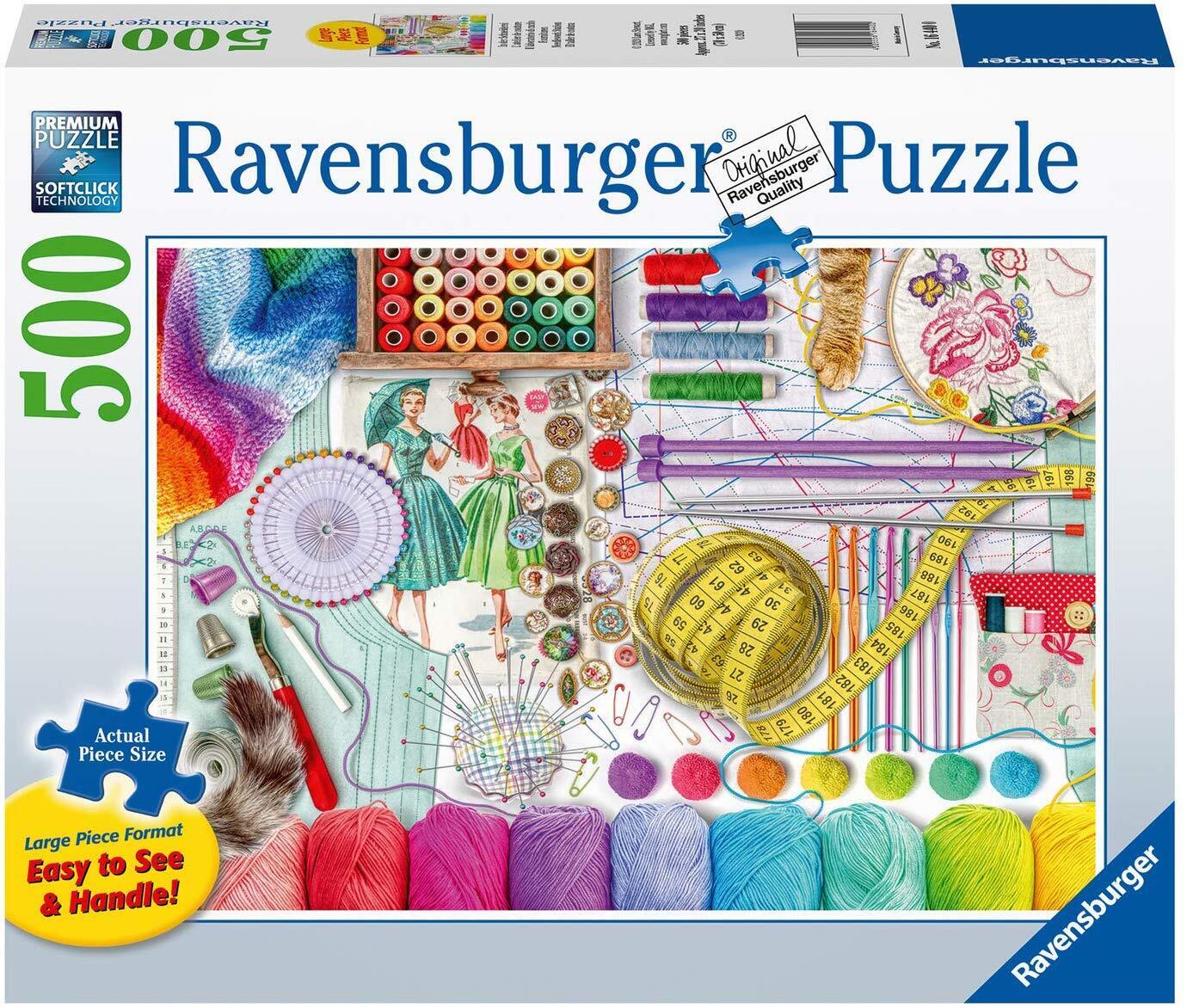 Ravensburger - Needlework Station 500 Piece Large Format Puzzle