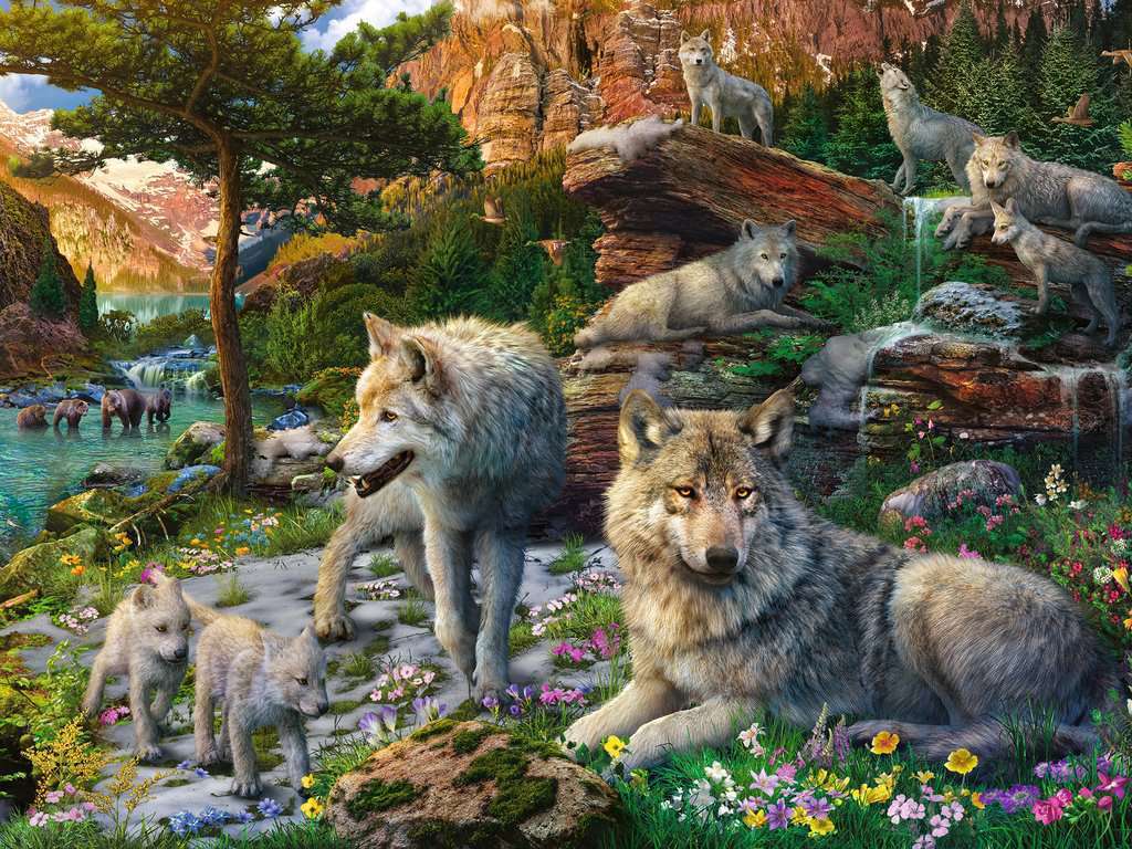 Ravensburger - Wolves in Spring 1500 Piece Adult's Jigsaw Puzzle