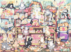 Ravensburger - Crazy Cats: Mr Catkins Confectionery 500 Piece Jigsaw Puzzle