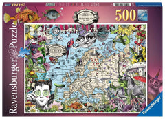 Ravensburger - European Map Quirky Circus 500 Piece Jigsaw Puzzle