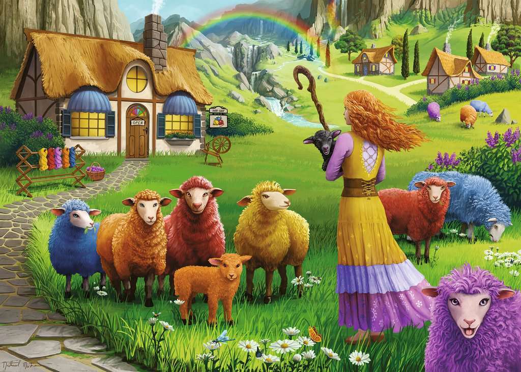 Ravensburger - The Happy Sheep Yarn Shop 1000 Piece Adult's Puzzle