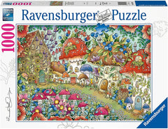 Ravensburger - Floral Mushroom Houses 1000 Piece Adult's Puzzle