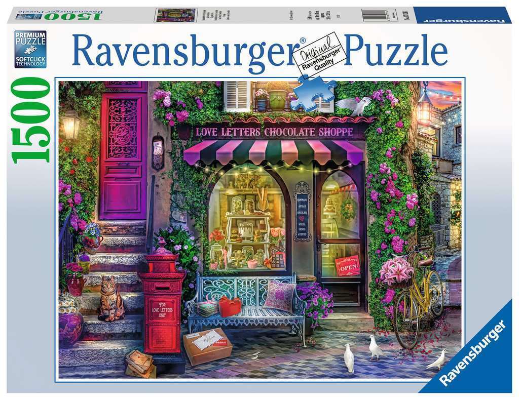 Ravensburger - Love Letters Chocolate Shop 1500 Adult's Jigsaw Puzzle