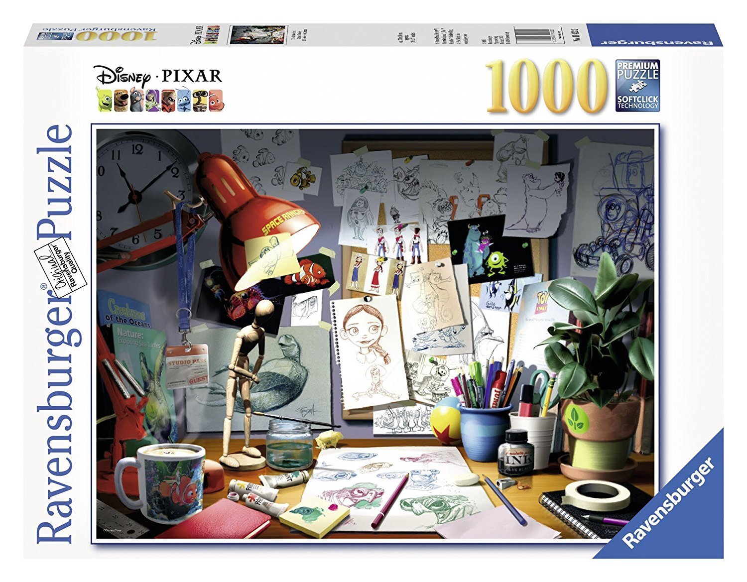 Ravensburger - Disney: Pixar The Artist's Desk Puzzle 1000 Pieces