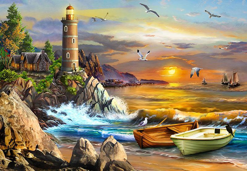 Funbox - Perfect Places: The Lighthouse 1000 Piece Adult's Jigsaw Puzzle