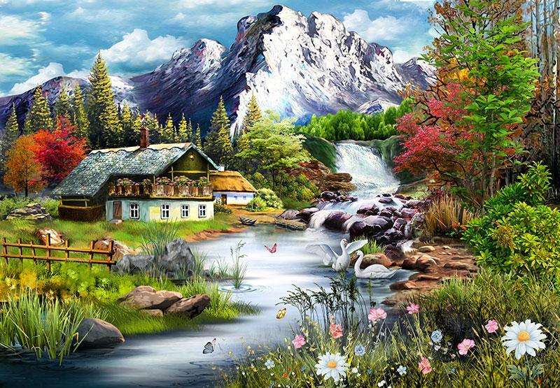 Funbox - Perfect Places: The Mountain View 1000 Piece Adult's Jigsaw Puzzle