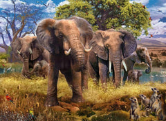 Ravensburger - Elephant Family 500 Piece Family Jigsaw