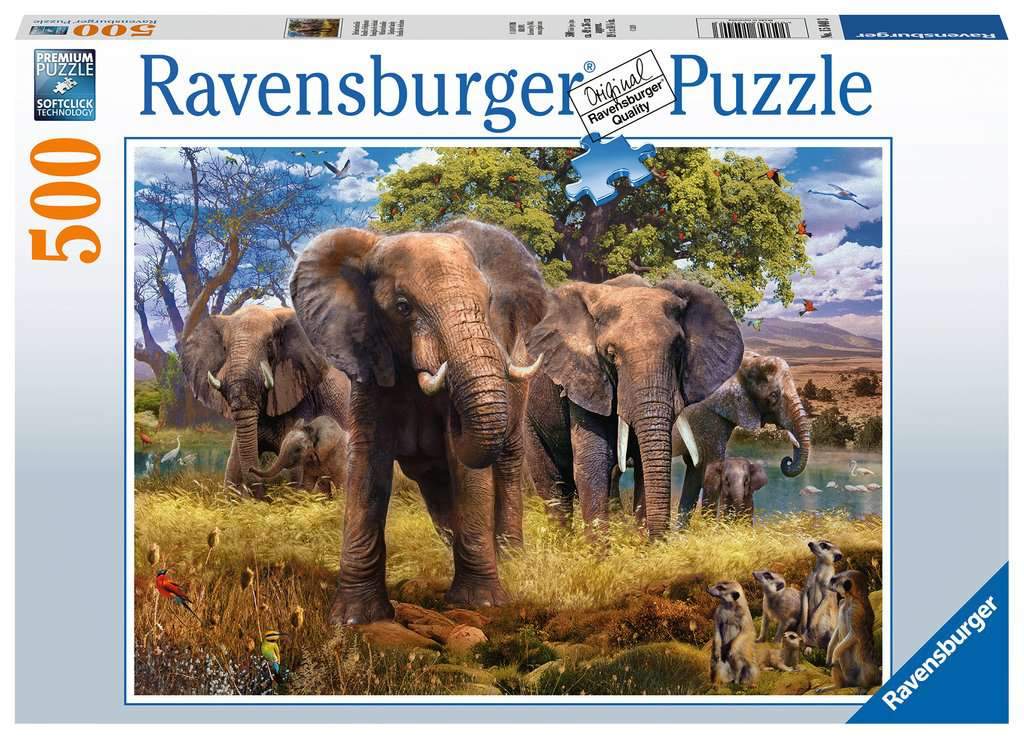 Ravensburger - Elephant Family 500 Piece Family Jigsaw