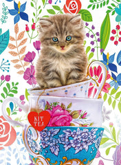 Ravensburger - Kitten in a Cup 500 Piece Family Jigsaw Puzzle