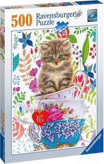 Ravensburger - Kitten in a Cup 500 Piece Family Jigsaw Puzzle