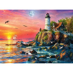 Ravensburger - Lighthouse at Sunset 500 Piece Family Jigsaw Puzzle