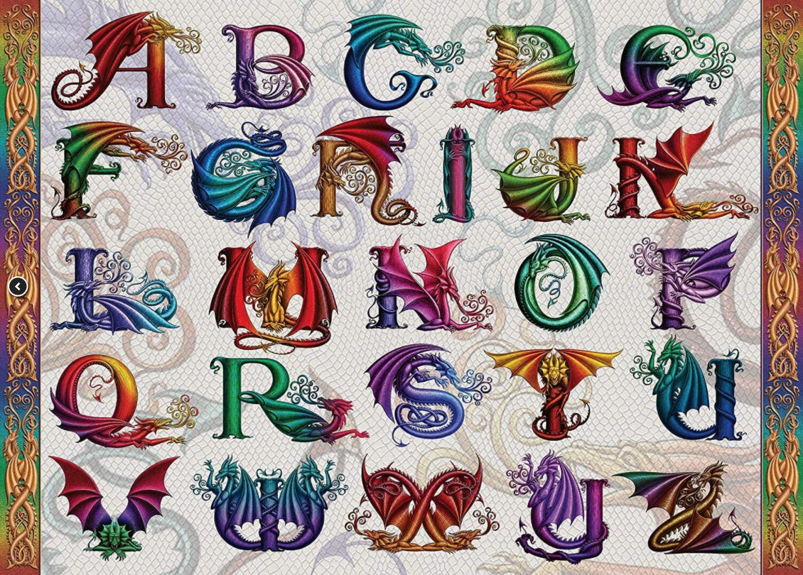 Ravensburger - Dragon Alphabet 1000 Piece Jigsaw Puzzle