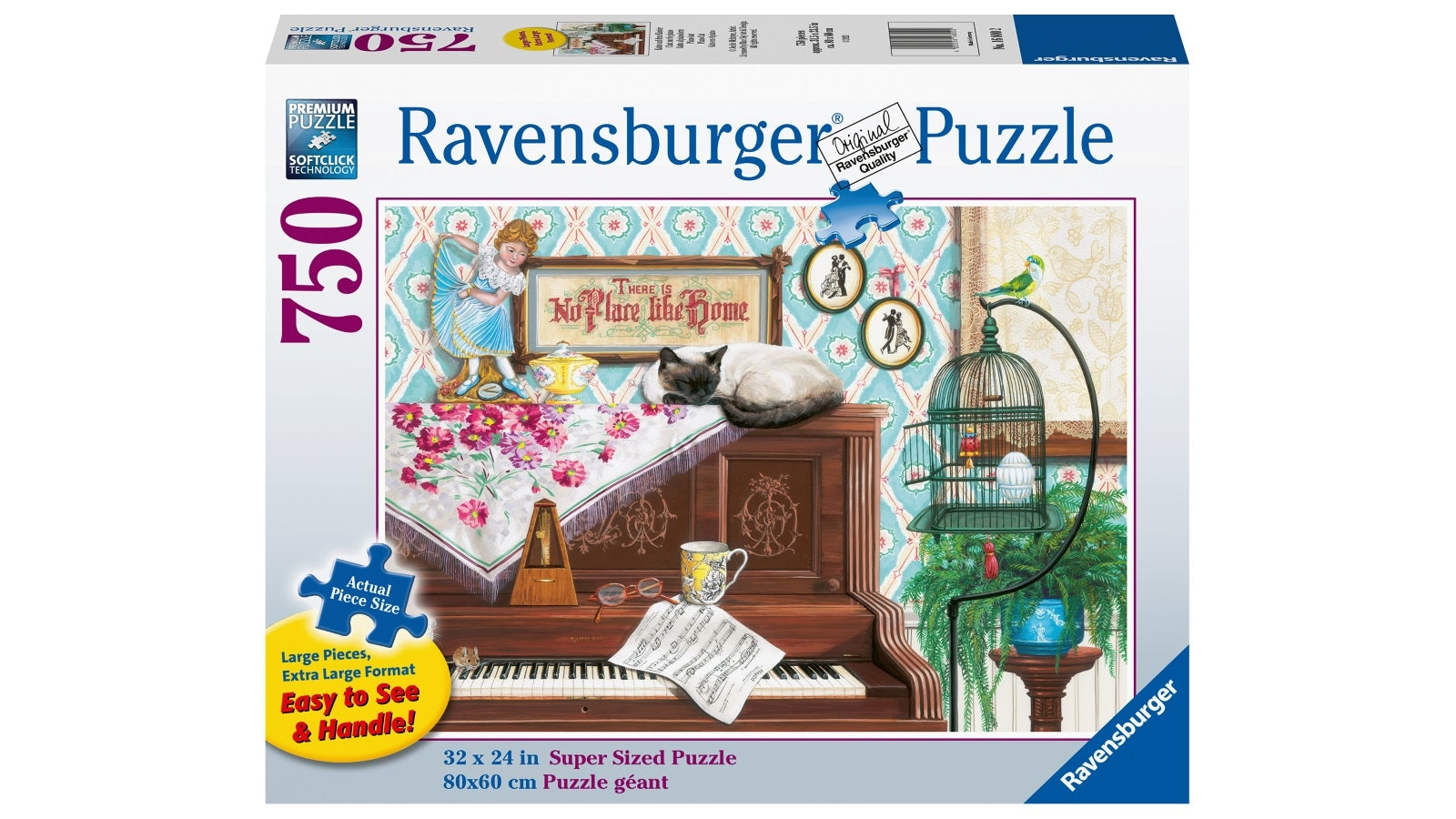 Ravensburger - Piano Cat 750 Piece Large Format Puzzle