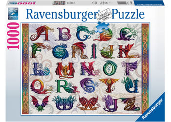 Ravensburger - Dragon Alphabet 1000 Piece Jigsaw Puzzle