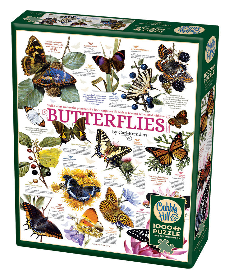 Cobble Hill - Butterfly Collection 1000 Piece Jigsaw Puzzle - DISC