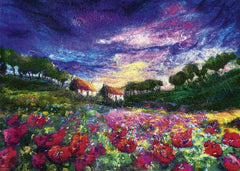 HEYE - Felted Art: Sundown Poppies 1000 Piece Jigsaw Puzzle