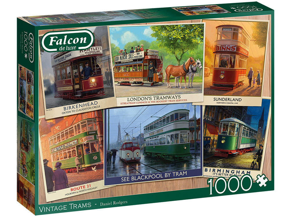 Falcon - Vintage Trams 1000 Piece Adult's Jigsaw Puzzle