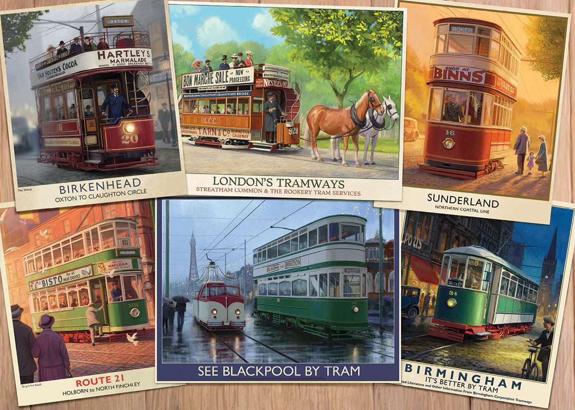 Falcon - Vintage Trams 1000 Piece Adult's Jigsaw Puzzle