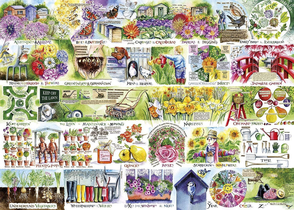 Gibsons - Wheelbarrows & Wellies 1000 Piece Jigsaw Puzzle